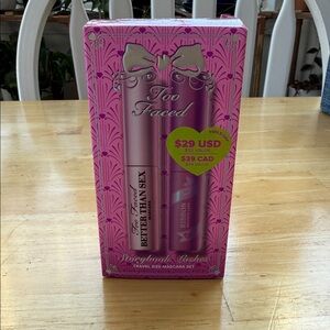 Too Faced Pink Storybook Lashes Travel Mascara Set